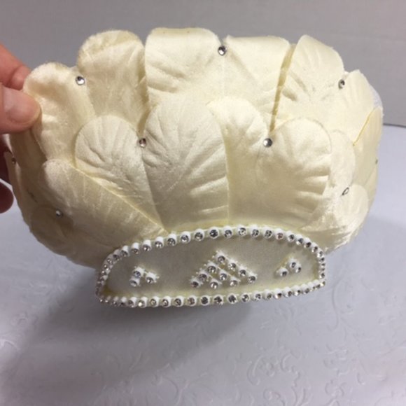 VTG White Fancy Doll Mannequin Stuffed Animal Derby Hat by Ann Marie Small - Picture 12 of 15